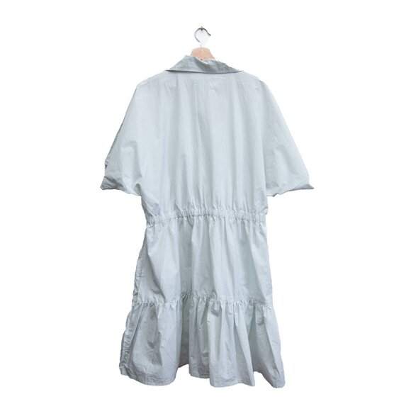 Adore Me Ruffled and Striped Shirt Dress in Light Mint - Picture 8 of 9
